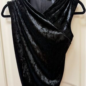 White House Black Market Black Velvet Top